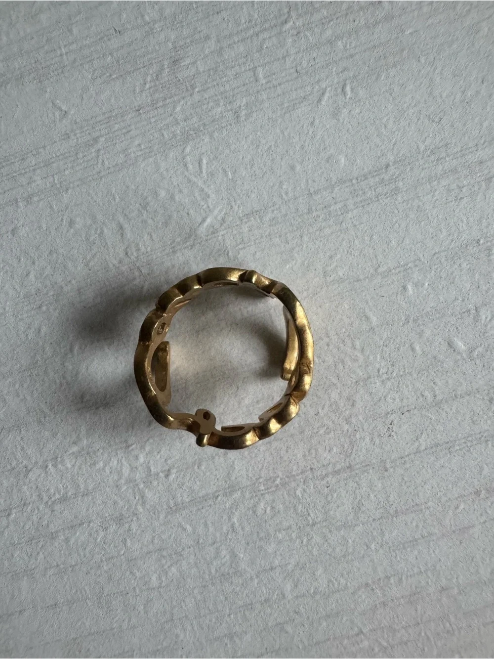 Vintage Coach Gold-Tone Script Cursive Name Statement Ring - Size 7